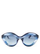 Lapima - Nina Oversized Cat-eye Acetate Sunglasses - Womens - Blue