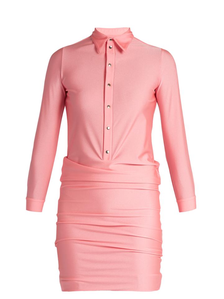 Balenciaga Point-collar Sretch-fabric Shirt Dress