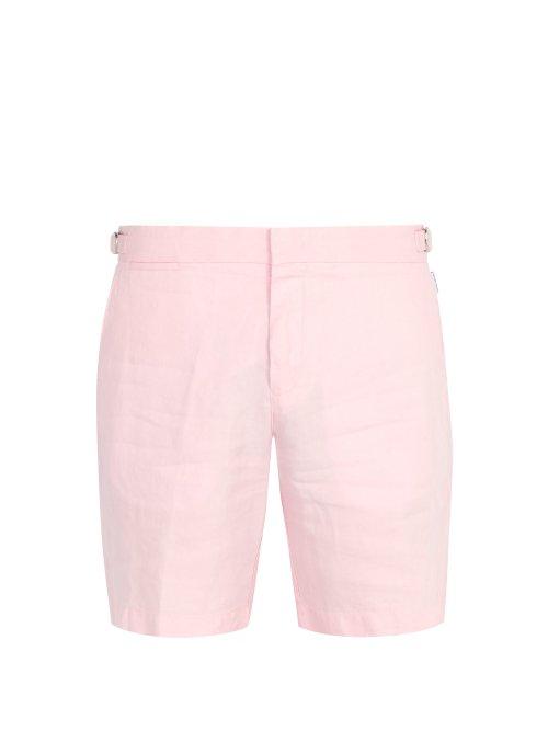 Matchesfashion.com Orlebar Brown - Norwich Linen Shorts - Mens - Pink