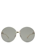 Matchesfashion.com Gucci - Round Frame Rimless Sunglasses - Womens - Black
