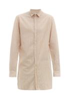 Matchesfashion.com Arj - The Tobias Longline Striped-cotton Shirt - Mens - Beige Multi