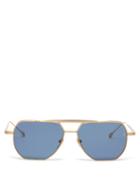 Matchesfashion.com Jacques Marie Mage - Brion Aviator Titanium Sunglasses - Mens - Gold