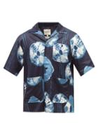 Nicholas Daley - Short-sleeved Shibori-dyed Twill Shirt - Mens - Blue