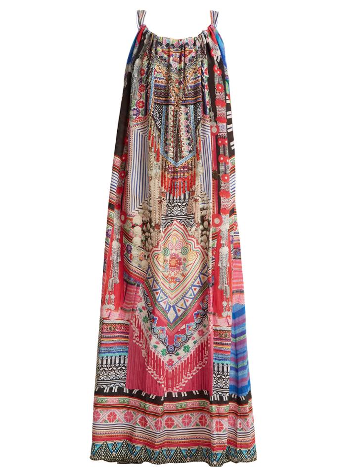 Camilla Hani Heaven-print Silk Dress