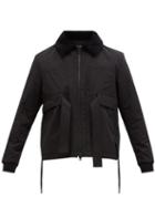 Matchesfashion.com Craig Green - Shearling Collar Cotton Shell Jacket - Mens - Black