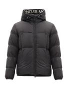Matchesfashion.com Moncler - Montcla Logo-lined Down-filled Hooded Coat - Mens - Black