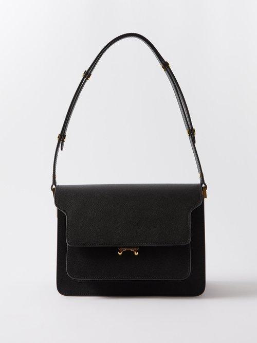 Marni - Trunk Small Leather Shoulder Bag - Womens - Black