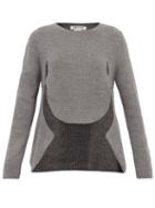 Matchesfashion.com Comme Des Garons Comme Des Garons - Cut Out Draped Front Sweater - Womens - Grey