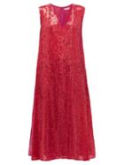 Matchesfashion.com Ashish - Sequinned Side-slit Dress - Womens - Pink