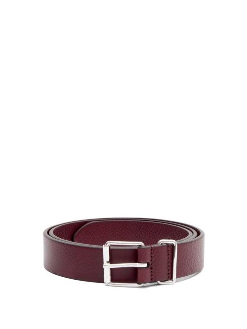 Matchesfashion.com Anderson's - Leather Belt - Mens - Burgundy