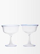 Campbell-rey - X Laguna B Set Of Two Cosima Coupes - Blue Multi