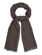 Ermenegildo Zegna Wool And Cashmere-blend Herringbone Scarf