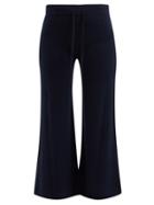 Matchesfashion.com Ryan Roche - Mid Rise Drawstring Cashmere Trousers - Womens - Navy