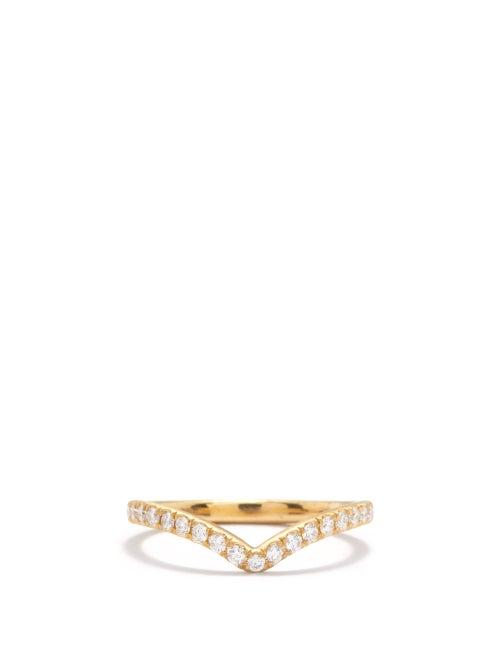 Jade Trau - Diamond & 18kt Gold Ring - Womens - Yellow Gold