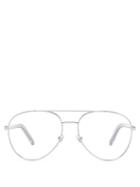Matchesfashion.com Retrosuperfuture - Numero 34 Argento Clear Aviator Glasses - Mens - Silver