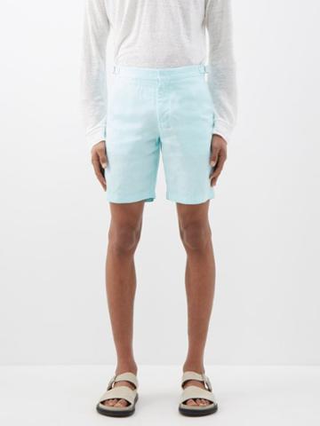 Orlebar Brown - Norwich Washed-lined Shorts - Mens - Light Blue
