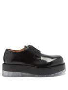 Matchesfashion.com Bottega Veneta - Bv Stilt Chunky-sole Leather Derby Shoes - Mens - Black