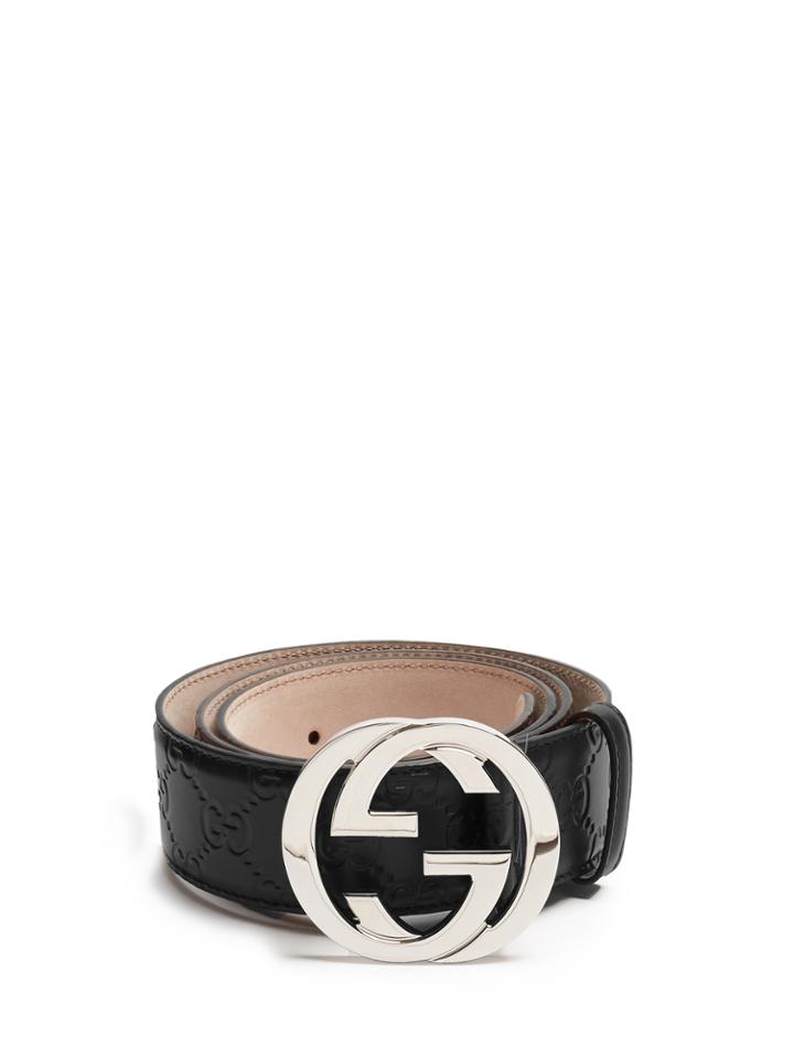 Gucci Gg-buckle Leather Belt