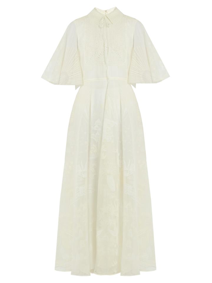 Valentino Shadows Of Delight-print Silk-organza Gown