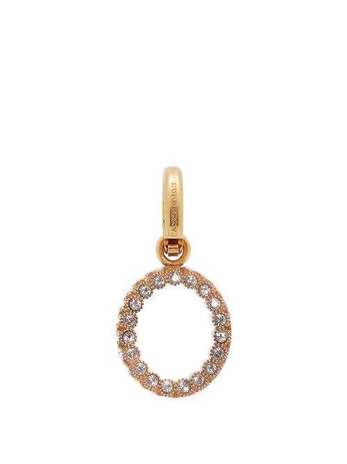 Matchesfashion.com Burberry - O Crystal Embellished Letter Charm - Womens - Crystal
