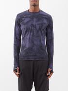 Moncler Grenoble - Camouflage-print Jersey Long-sleeve T-shirt - Mens - Navy
