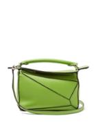 Matchesfashion.com Loewe - Puzzle Mini Grained Leather Cross Body Bag - Womens - Green