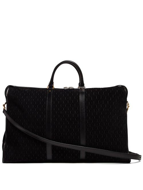 Matchesfashion.com Saint Laurent - Monogram Suede Holdall - Mens - Black