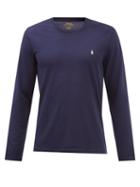 Polo Ralph Lauren - Logo-embroidered Cotton-jersey Pyjama Top - Mens - Navy