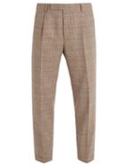 Matchesfashion.com Gucci - Checked Slim Leg Wool Blend Trousers - Mens - Beige