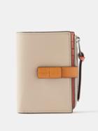 Loewe - Anagram-debossed Leather Wallet - Womens - Beige Multi