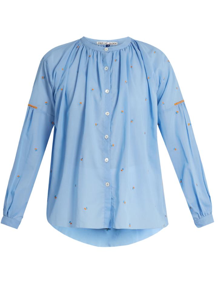 Jupe By Jackie Kahano Embroidered Cotton Top