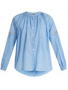 Jupe By Jackie Kahano Embroidered Cotton Top