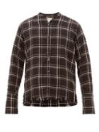 Matchesfashion.com Greg Lauren - Plaid Cotton Studio Shirt - Mens - Black