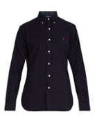 Matchesfashion.com Polo Ralph Lauren - Logo Embroidered Cotton Oxford Shirt - Mens - Navy