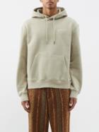 Jacquemus - Logo-embroidered Organic-cotton Hoodie - Mens - Light Khaki