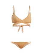 Matchesfashion.com Melissa Odabash - Indonesia Wrap Bikini - Womens - Gold
