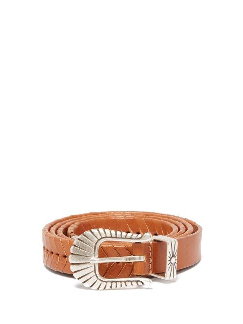 Matchesfashion.com Isabel Marant - Braid Effect Leather Belt - Mens - Brown