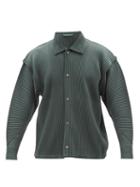 Homme Pliss Issey Miyake - Technical-pleated Shirt - Mens - Green