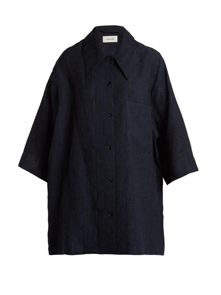 Lemaire Oversized Flecked Silk-blend Shirt
