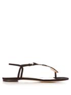 Charlotte Olympia Lucky Suede Flat Sandals