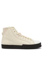 Matchesfashion.com Primury - X Xenia Telunts Divid Hi Canvas Trainers - Mens - White/ivory