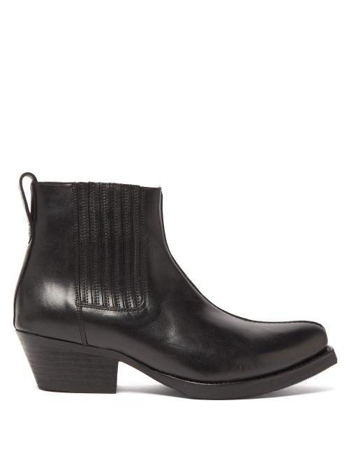 Matchesfashion.com Our Legacy - Cuban Heel Leather Boots - Mens - Black