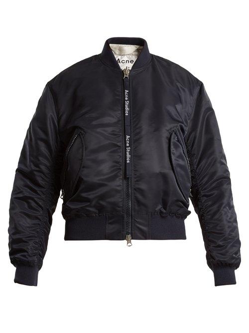 Matchesfashion.com Acne Studios - Clea Padded Bomber Jacket - Womens - Navy