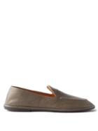 The Row - Canal Almond-toe Leather Loafers - Womens - Grey