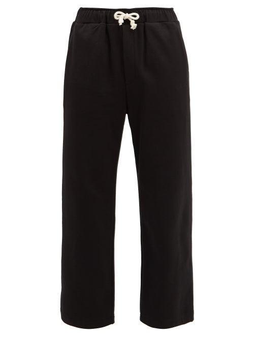 Le17septembre Homme - Drawstring-waist Cotton-jersey Trousers - Mens - Black