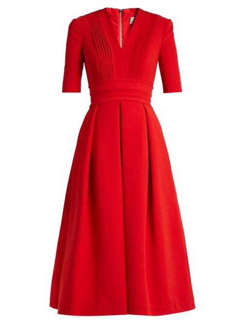 Matchesfashion.com Preen By Thornton Bregazzi - Elle Stretch Cady Dress - Womens - Red