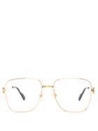 Matchesfashion.com Cartier Eyewear - Square Metal Glasses - Womens - Gold