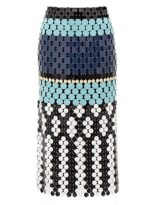 Matchesfashion.com Paco Rabanne - Chainmail Midi Skirt - Womens - Multi