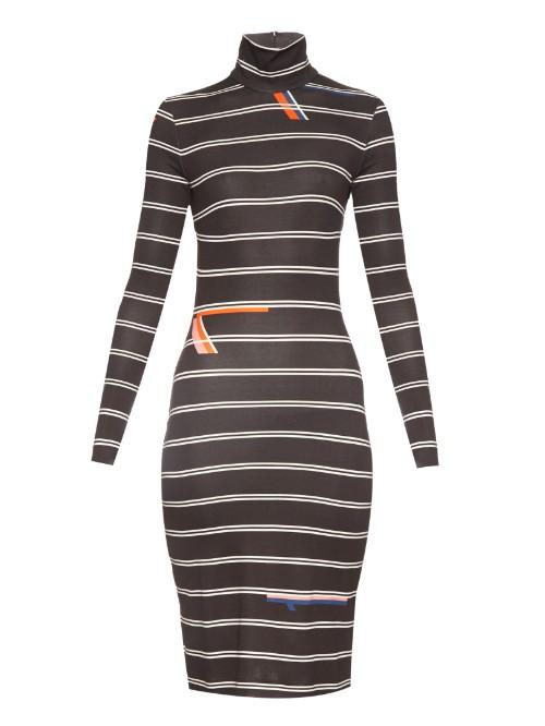 Preen By Thornton Bregazzi Tere Roll-neck Jersey Midi Dress