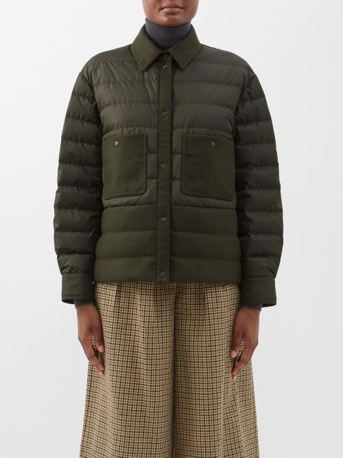 Moncler - Quilted Technical-taffeta Jacket - Womens - Khaki